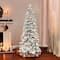 7.5ft. Pre-Lit Flocked Slim Montville Spruce Artificial Christmas Tree, Clear Lights